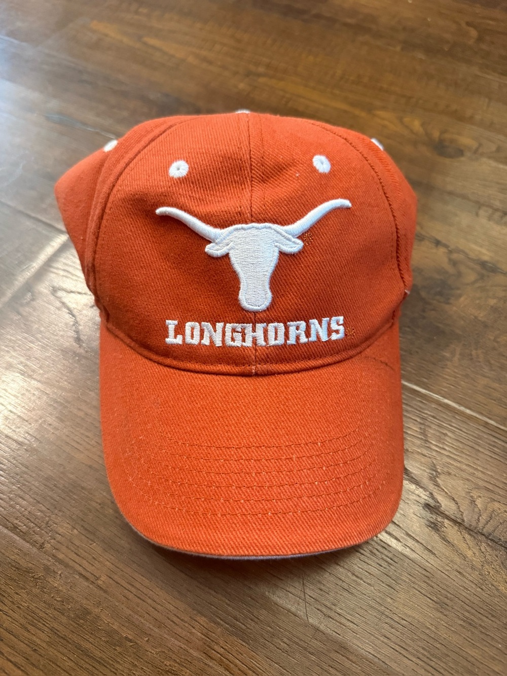 Longhorns University of Texas Orange One Size Fits All Embroidered Cap White UT